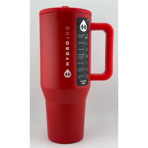 HAPPY HOLIDAYS RED HydroJug 40 oz Traveler; READY TO SHIP TODAY - Picture 2 of 6
